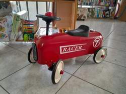 Baghera-Macchina a spinta Racer rossa Vintage