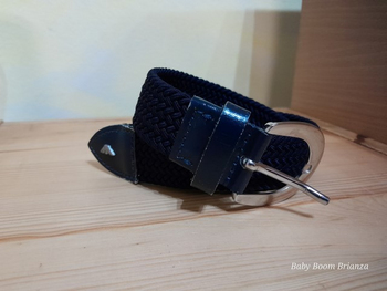 Armani junior-Cintura corda intrecciata blu 60 cm 