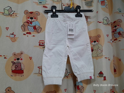 Noppies-6M-Pantalone bianco nuovo 