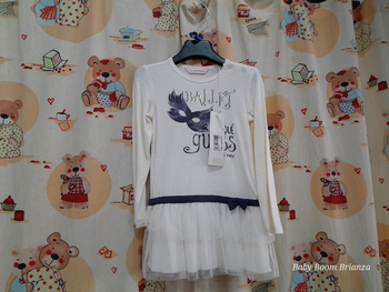 Guess-2A-abito bianco gonna tulle nuovo 