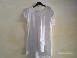 Heach Dolls-14A-Tshirt lunga bianca con bottoncini 