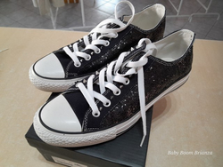 41-Sneaker nera glitter 