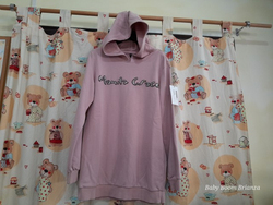 Manila Grace-12A-Felpa rosa hoodie 