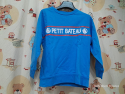 Petit Bateau-4A-tshirt azzurra M/L 
