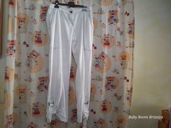 Max&Co-16/18A-Pantalone bianco morbido 