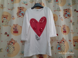 Guess-10A-Tshirt lunga cuore 