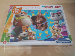 Clementoni-Puzzle 44 cats nuovo 