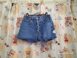 LeviS-16A-Short jeans stampa topolino 